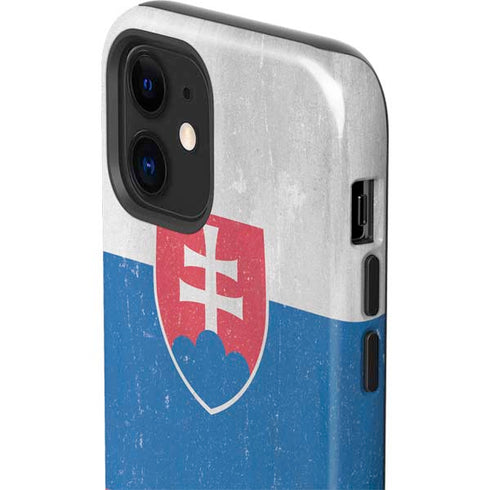 Slovakia Flag Distressed iPhone 12 Mini Impact Case